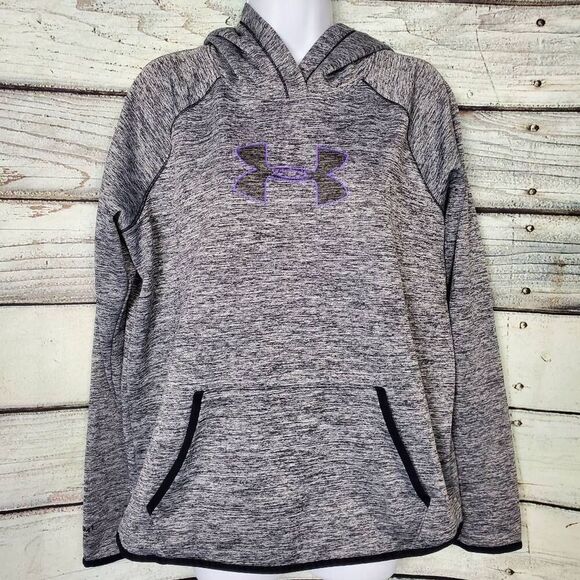 Under Armour Tops - Under Armour Women’s Gray & Black Pullover Hoodie Sweatshirt Size Large